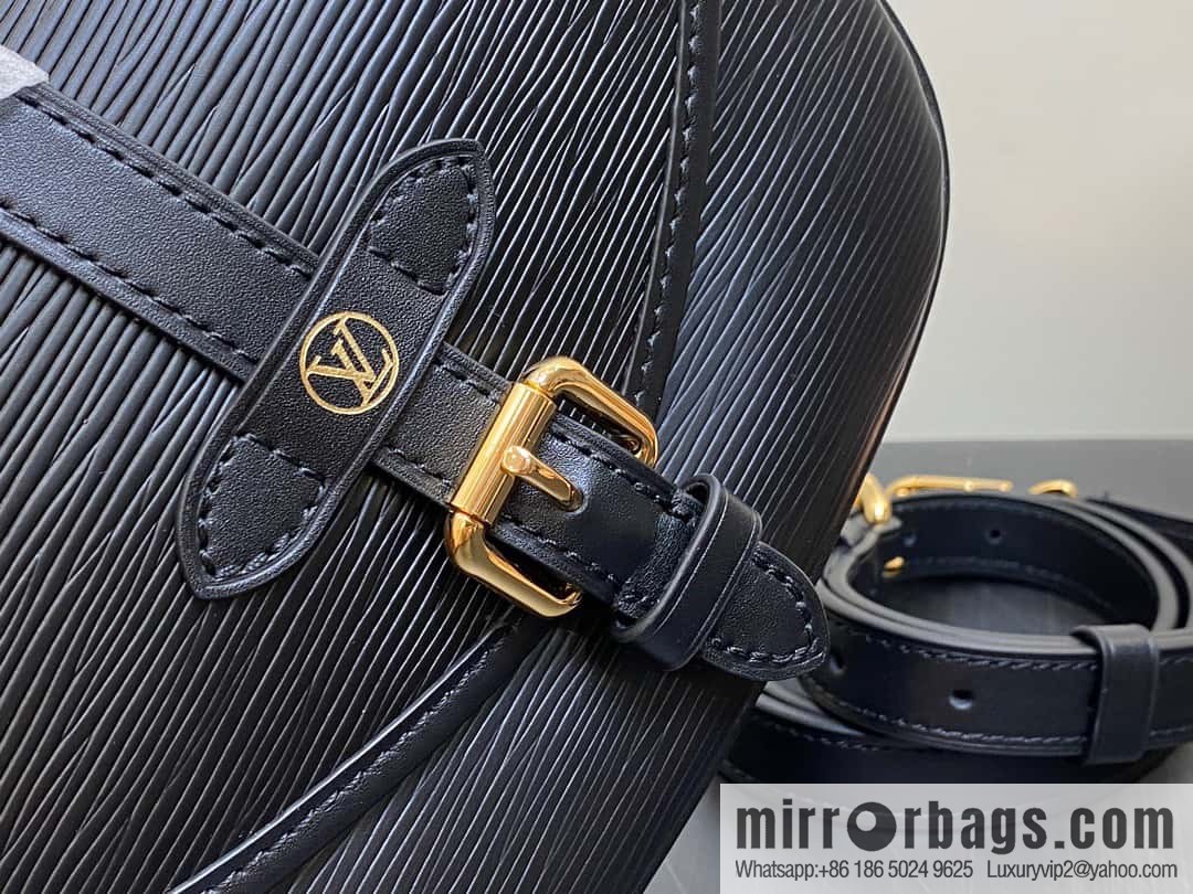 [Premium‑quality] M23469 black epi series SAUMUR BB handbag