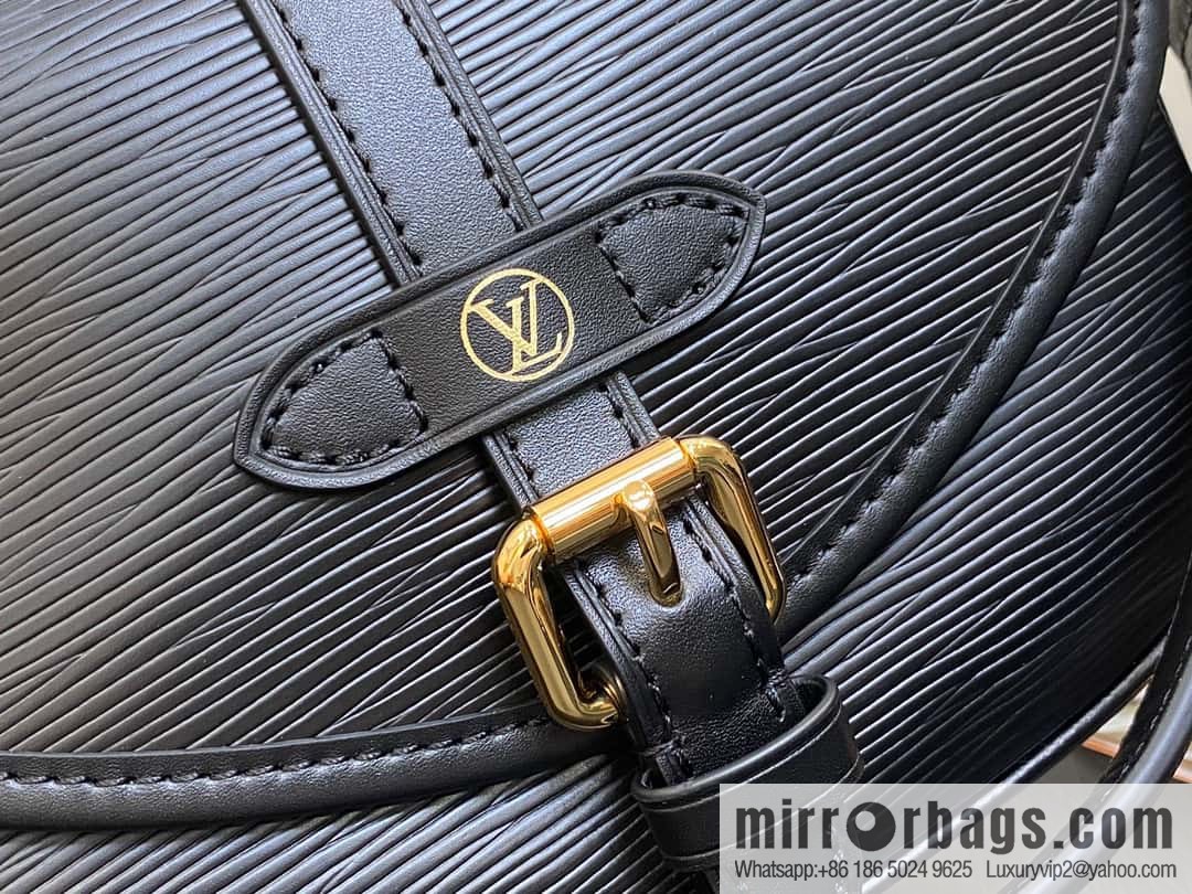 [Premium‑quality] M23469 black epi series SAUMUR BB handbag