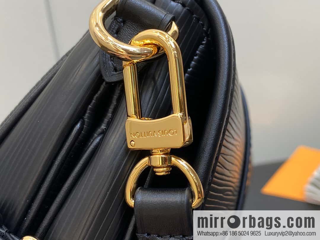 [Premium‑quality] M23469 black epi series SAUMUR BB handbag