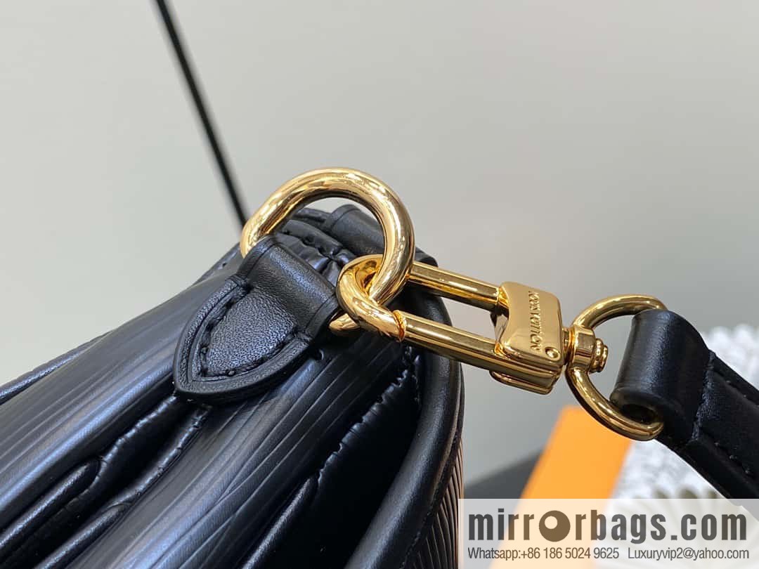 [Premium‑quality] M23469 black epi series SAUMUR BB handbag