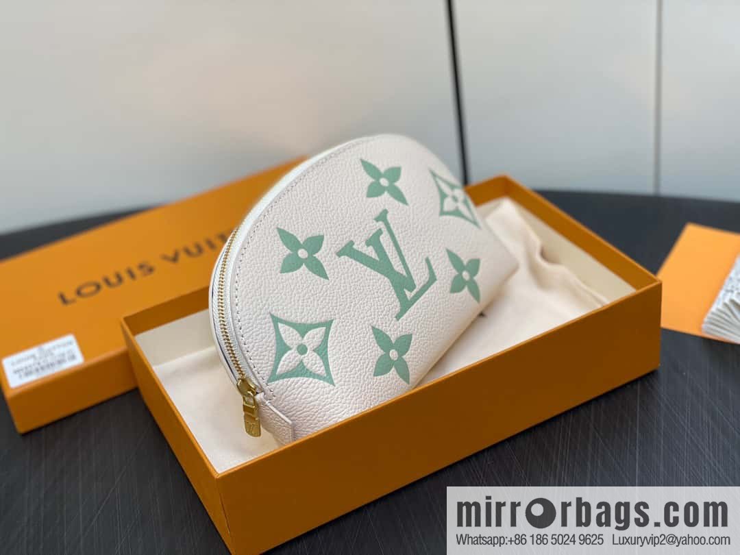 [Premium‑quality] M24378 silk screen green, full leather pouch series By The Pool pouch