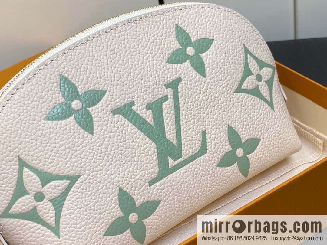 [Premium‑quality] M24378 silk screen green, full leather pouch series By The Pool pouch