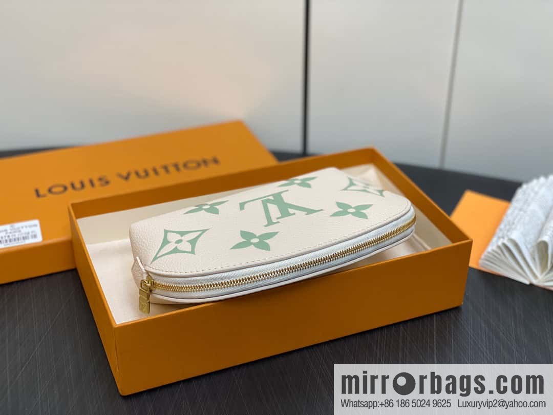 [Premium‑quality] M24378 silk screen green, full leather pouch series By The Pool pouch