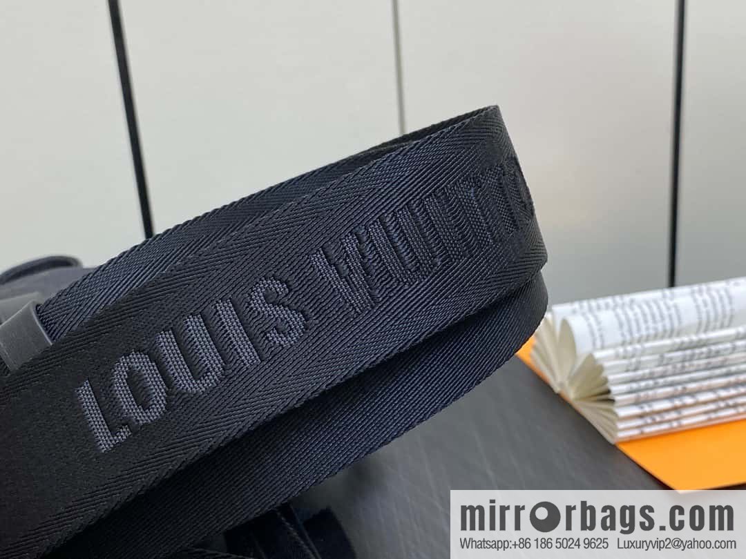 [Boutique‑grade] M82769 black full leather embossed, men's bag mini backpack series, autumn and winter new NANO CHRISTOPHER handbag