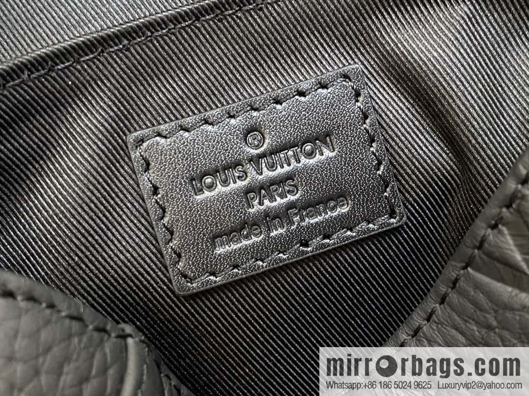 [Boutique‑grade] M82769 black full leather embossed, men's bag mini backpack series, autumn and winter new NANO CHRISTOPHER handbag