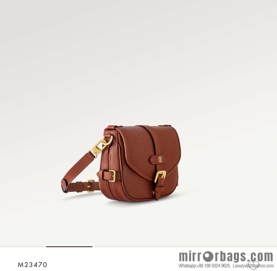 [Boutique‑grade] M23470 dark brown M23471 caramel M23469 epi saddle bag series SAUMUR BB handbag