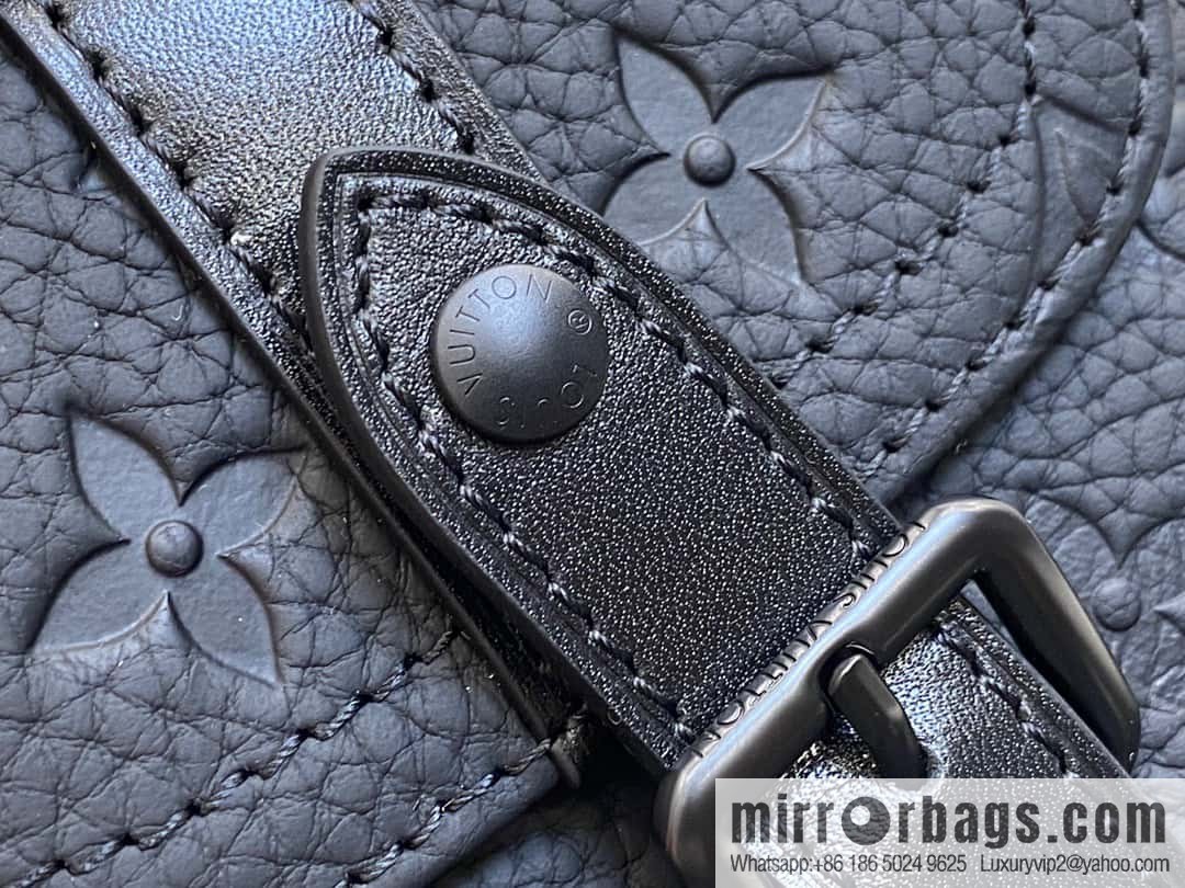 [Boutique‑grade] M82769 black full leather embossed, men's bag mini backpack series, autumn and winter new NANO CHRISTOPHER handbag