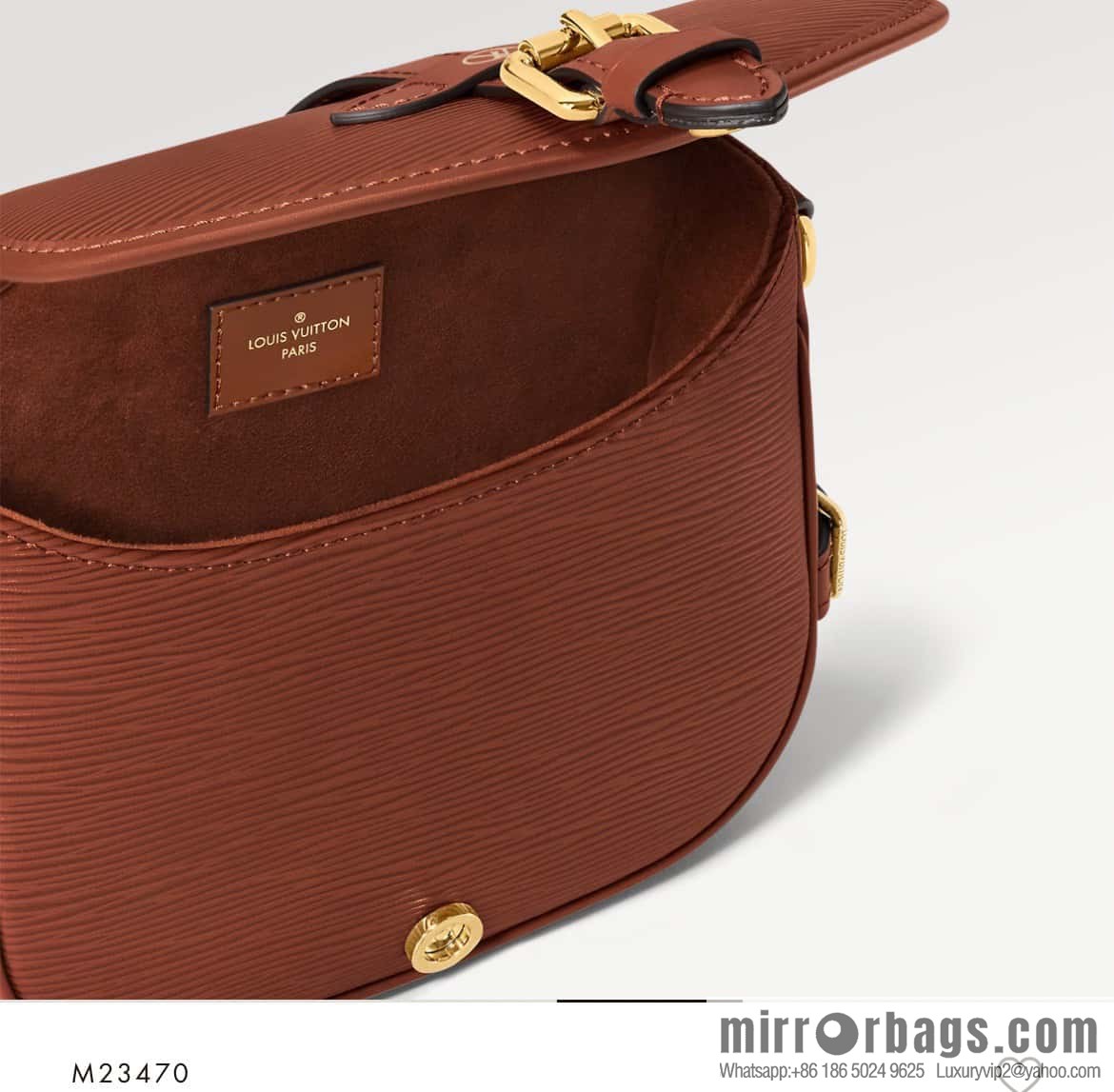 [Boutique‑grade] M23470 dark brown M23471 caramel M23469 epi saddle bag series SAUMUR BB handbag