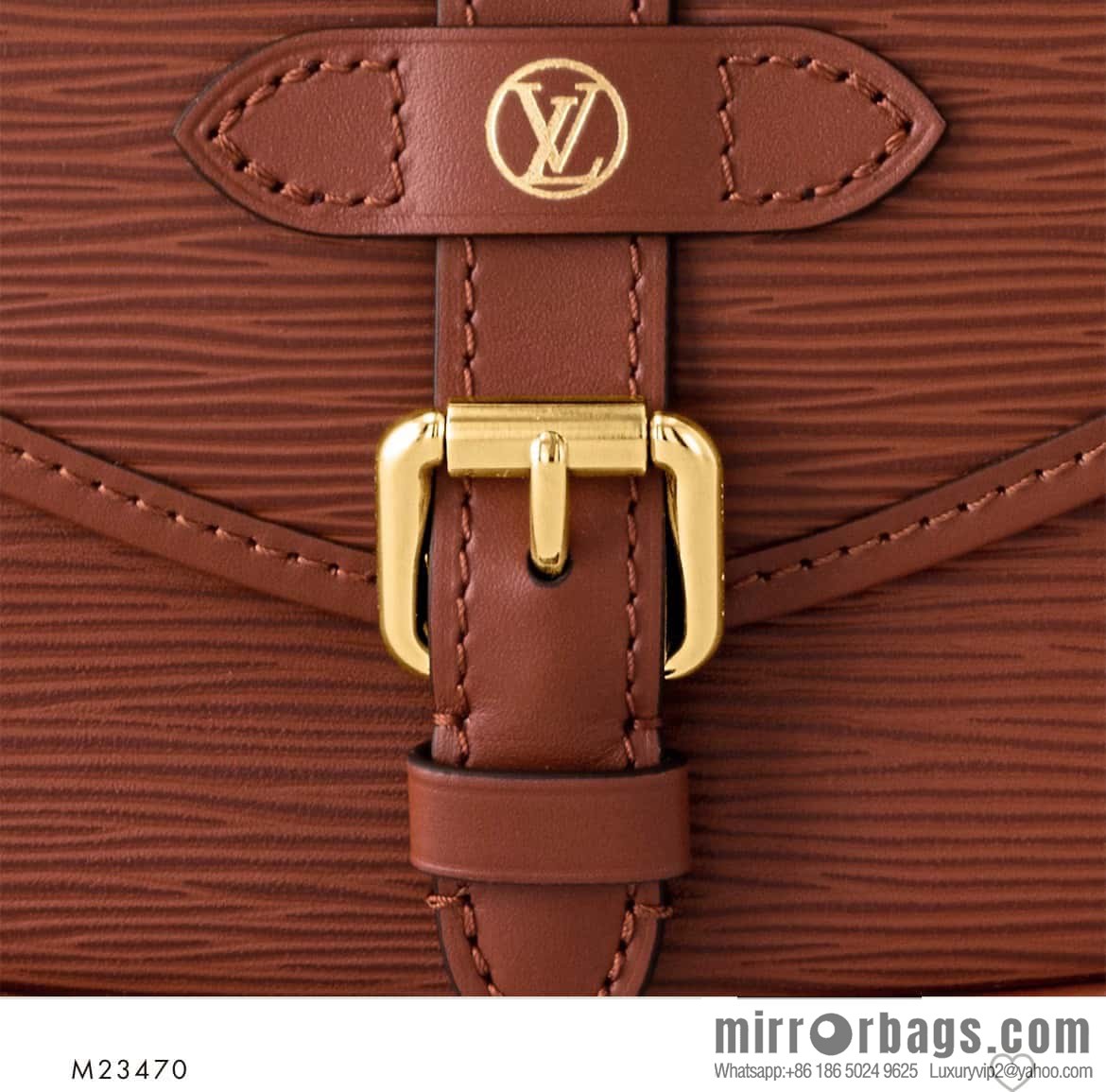 [Boutique‑grade] M23470 dark brown M23471 caramel M23469 epi saddle bag series SAUMUR BB handbag