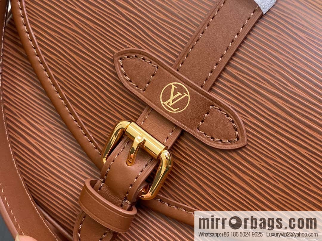 [Boutique‑grade] M23470 dark brown M23471 caramel M23469 epi saddle bag series SAUMUR BB handbag