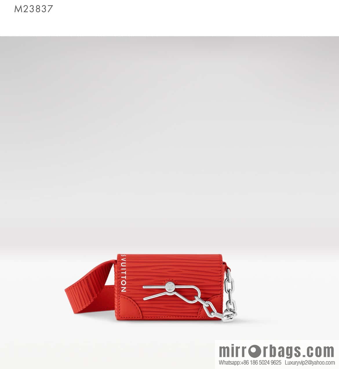 [Boutique‑grade] M23837 red full leather epi mini men's bag, tip bag micro steamer handbag