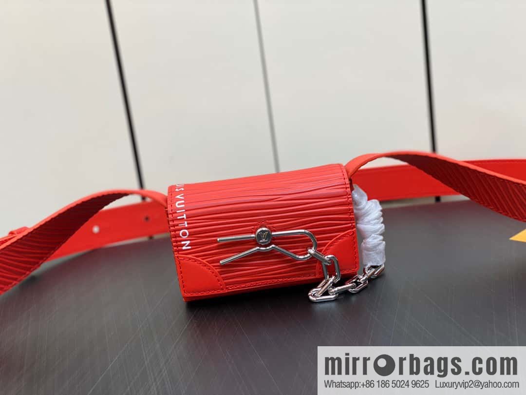 [Boutique‑grade] M23837 red full leather epi mini men's bag, tip bag micro steamer handbag
