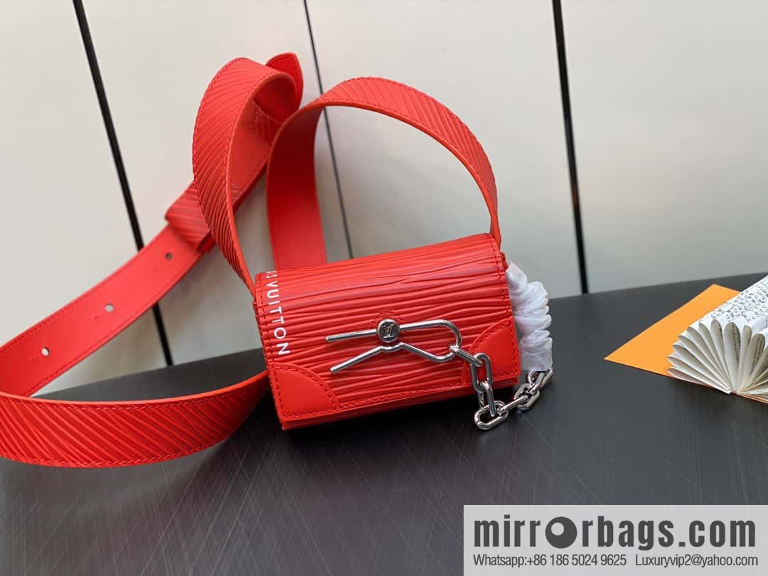 [Boutique‑grade] M23837 red full leather epi mini men's bag, tip bag micro steamer handbag