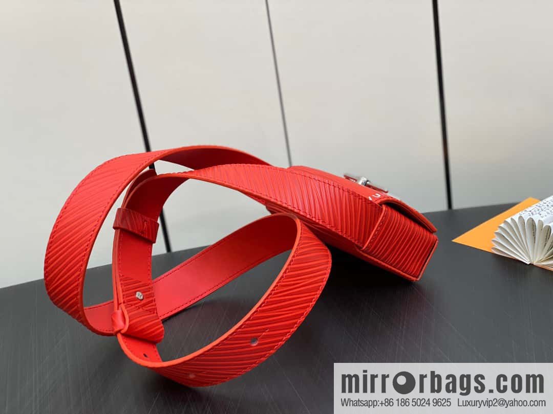 [Boutique‑grade] M23837 red full leather epi mini men's bag, tip bag micro steamer handbag
