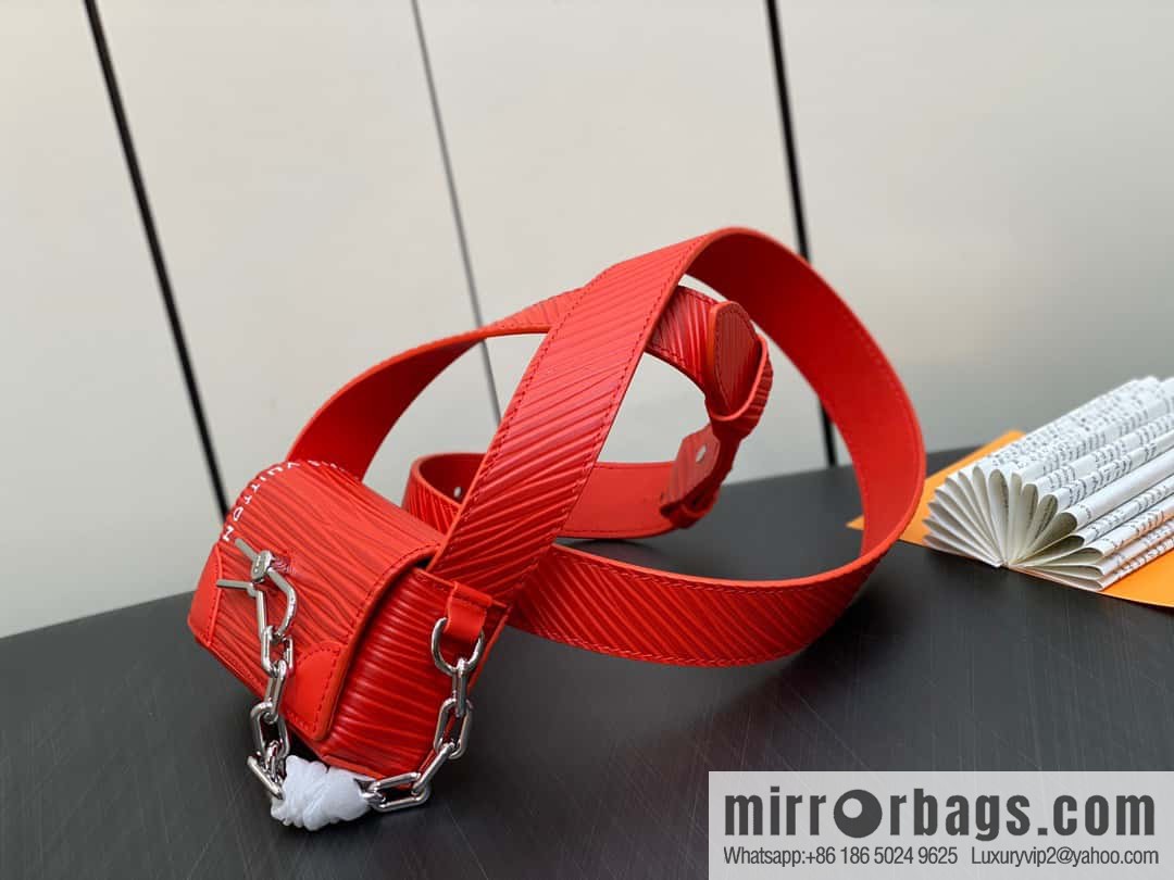 [Boutique‑grade] M23837 red full leather epi mini men's bag, tip bag micro steamer handbag