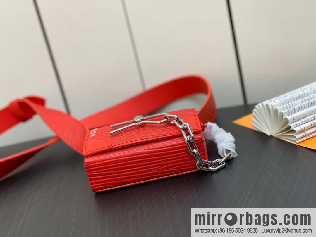 [Boutique‑grade] M23837 red full leather epi mini men's bag, tip bag micro steamer handbag