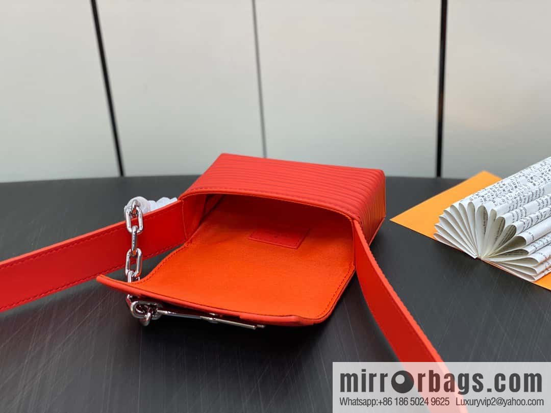 [Boutique‑grade] M23837 red full leather epi mini men's bag, tip bag micro steamer handbag