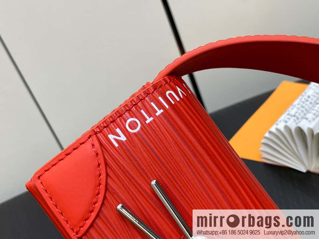 [Boutique‑grade] M23837 red full leather epi mini men's bag, tip bag micro steamer handbag