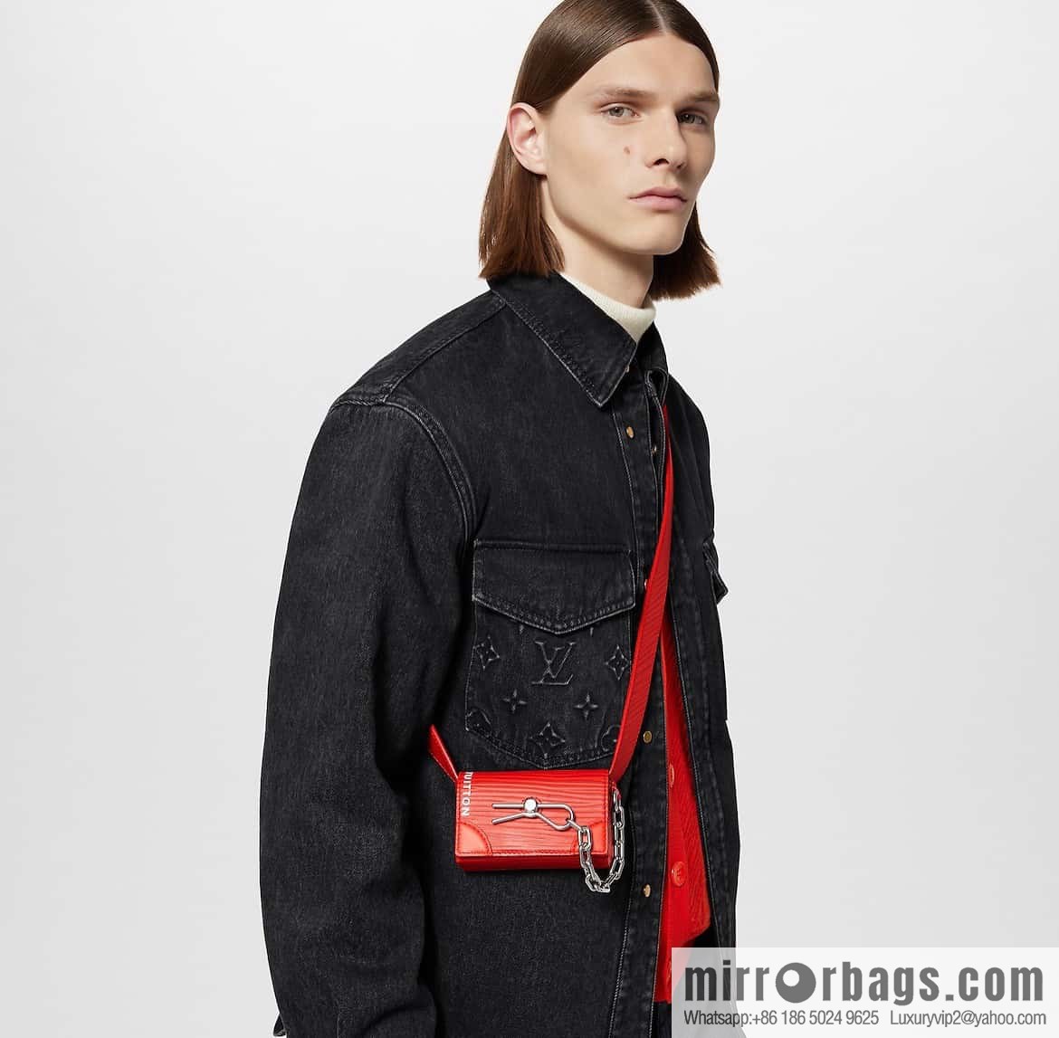 [Boutique‑grade] M23837 red full leather epi mini men's bag, tip bag micro steamer handbag