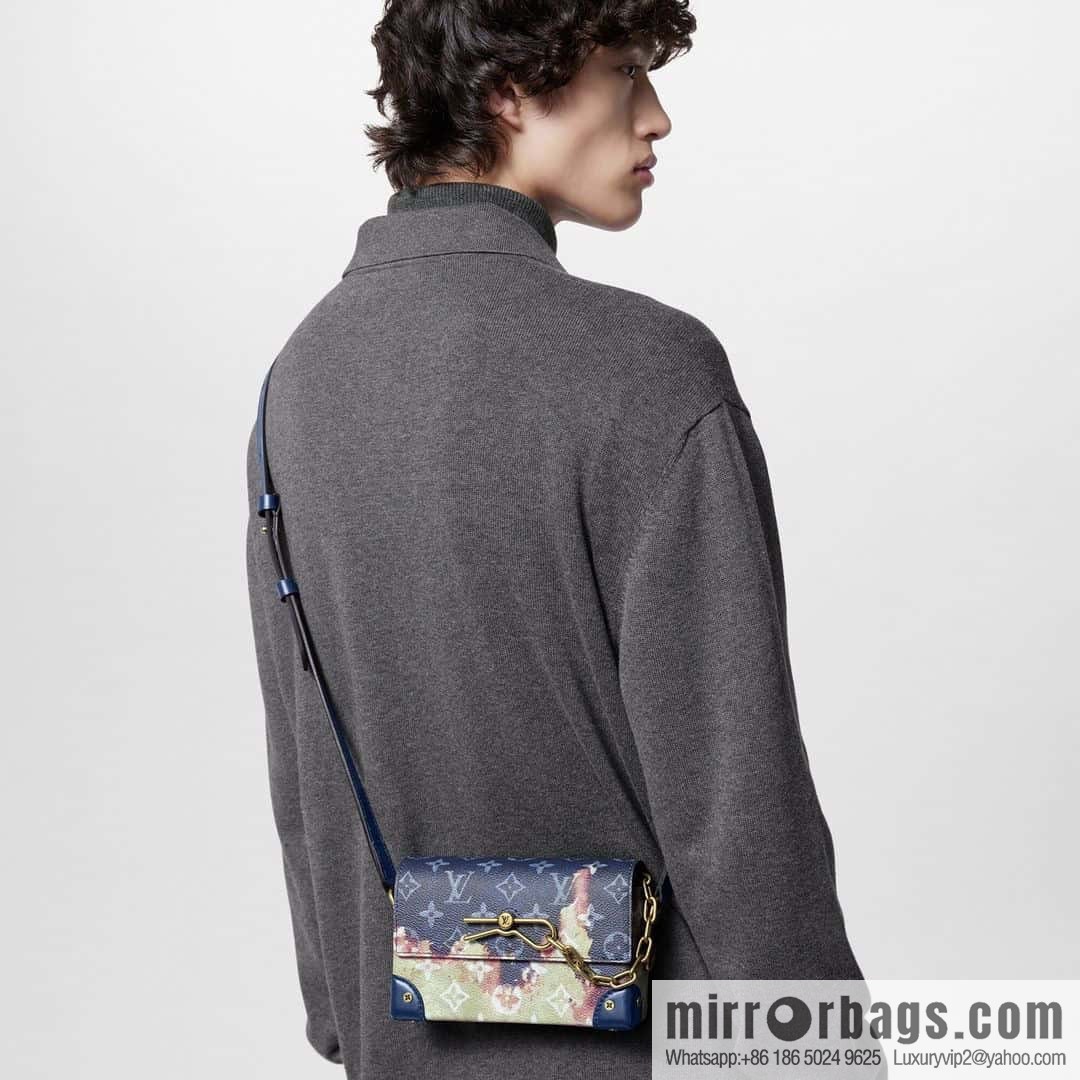 [Boutique‑grade] M82900 blue flame, men's bag messenger bag series, new Steamer series messenger bag