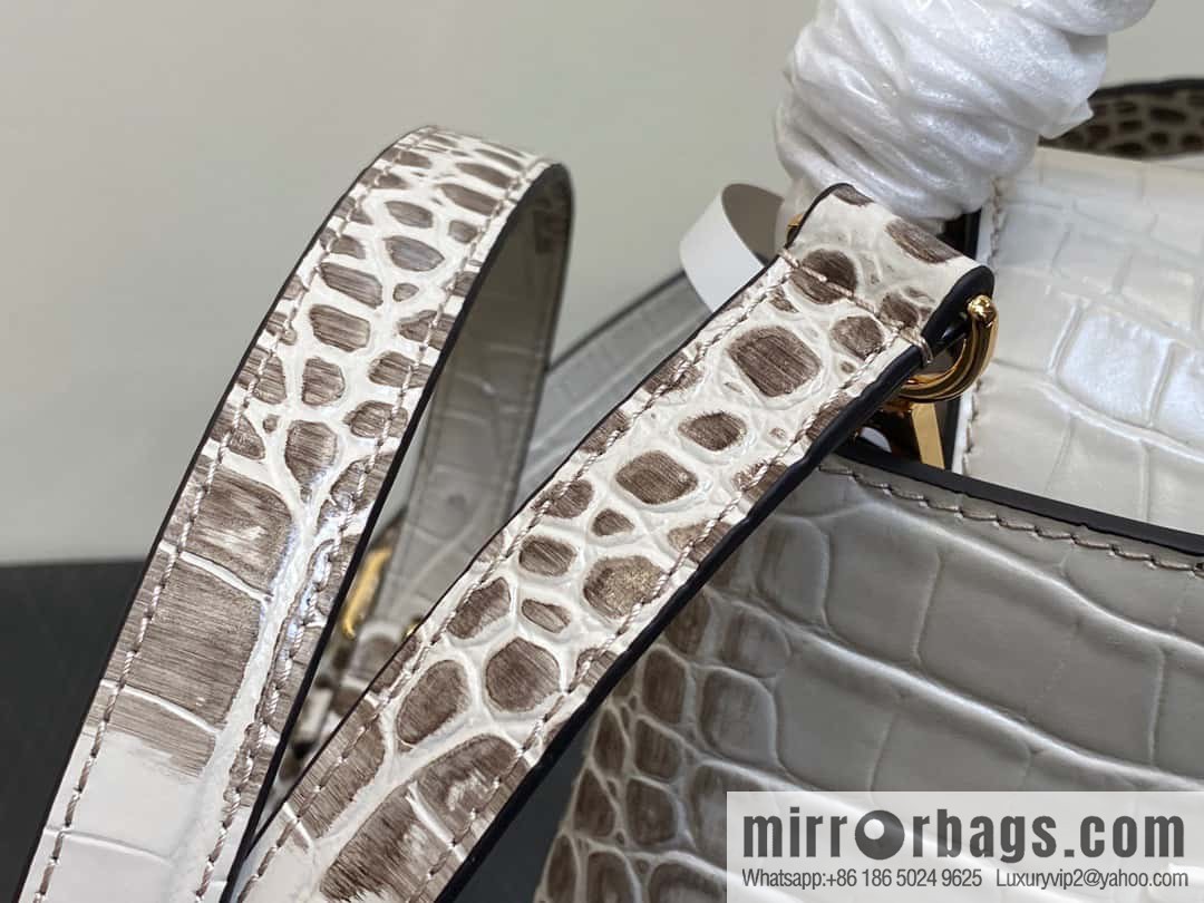 [Boutique‑grade] M48865 Himalayan, crocodile pattern full leather cap that English series Capucines mini handbag