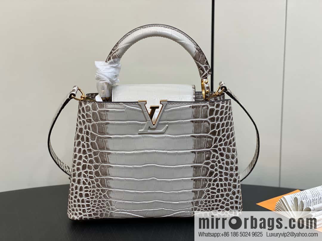 [Boutique‑grade] M48865 Himalayan, crocodile pattern full leather cap that English series Capucines BB handbag