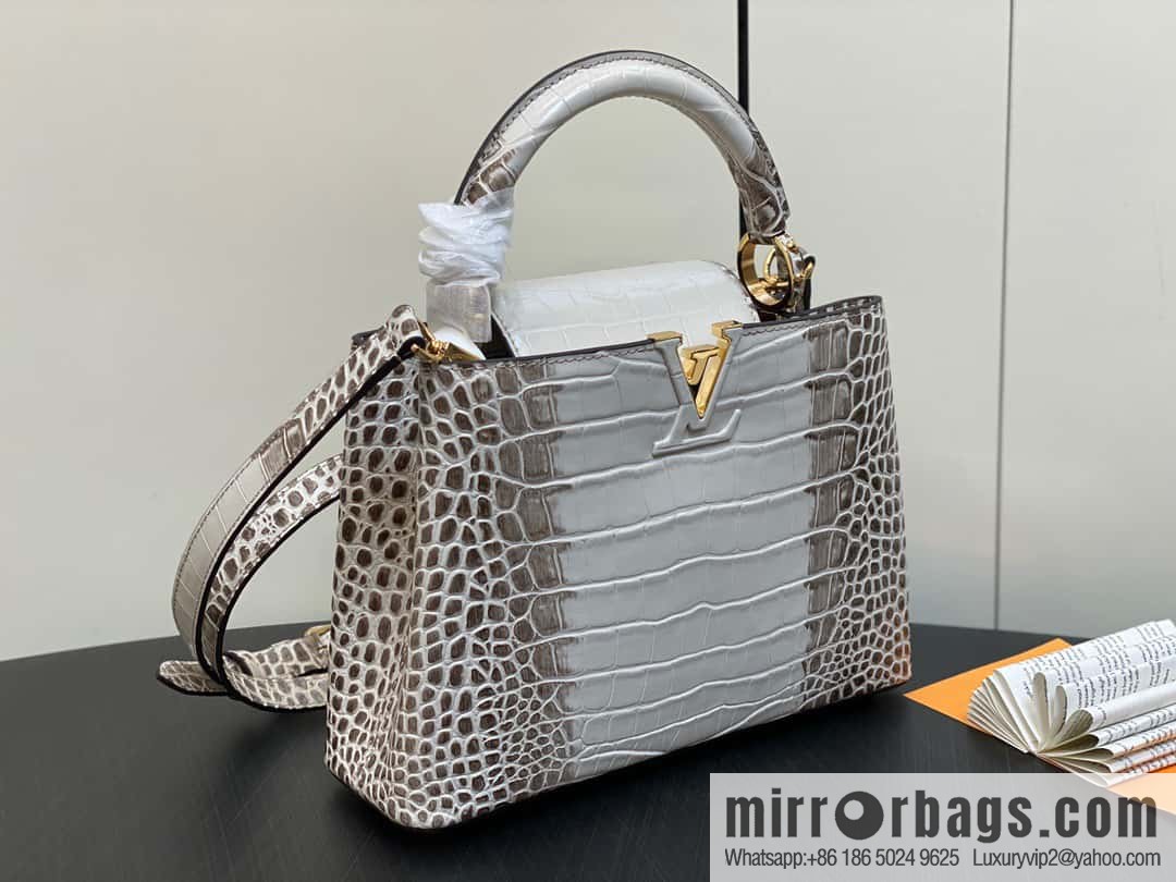[Boutique‑grade] M48865 Himalayan, crocodile pattern full leather cap that English series Capucines BB handbag