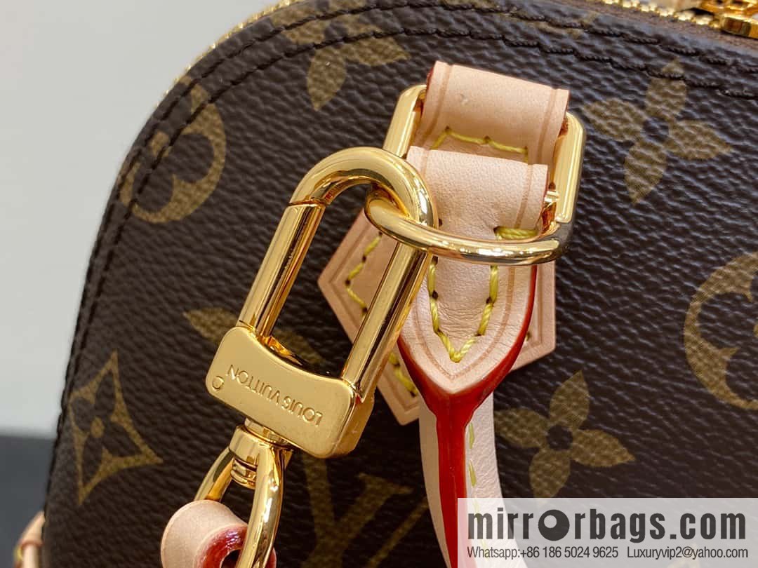 [Premium‑quality] M82717 monogram mini shell bag series New launch Nano Alma handbag