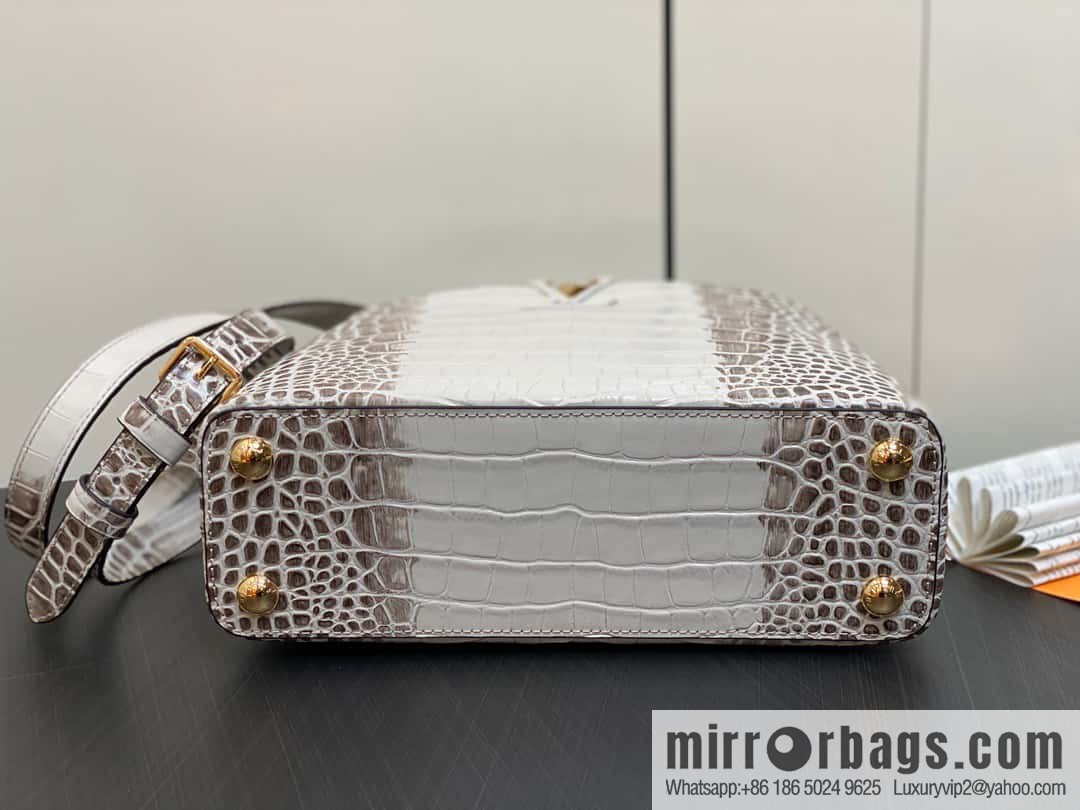 [Boutique‑grade] M48865 Himalayan, crocodile pattern full leather cap that English series Capucines BB handbag