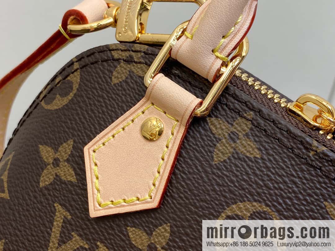 [Premium‑quality] M82717 monogram mini shell bag series New launch Nano Alma handbag