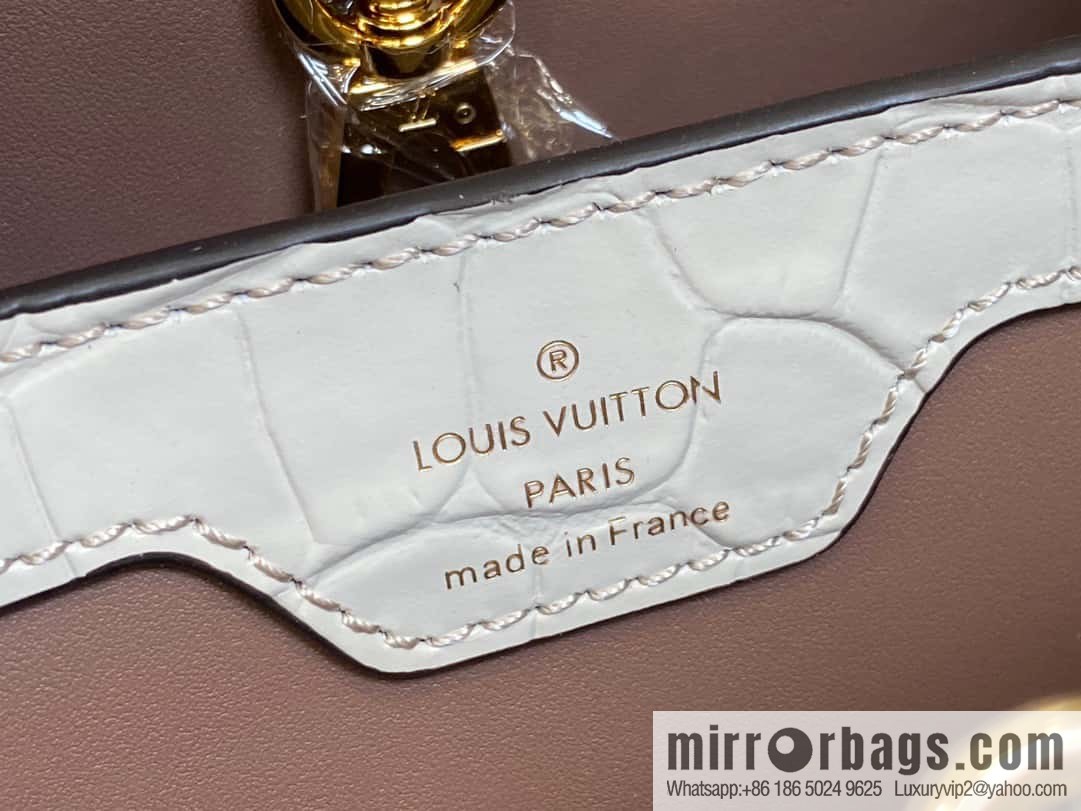 [Boutique‑grade] M48865 Himalayan, crocodile pattern full leather cap that English series Capucines BB handbag