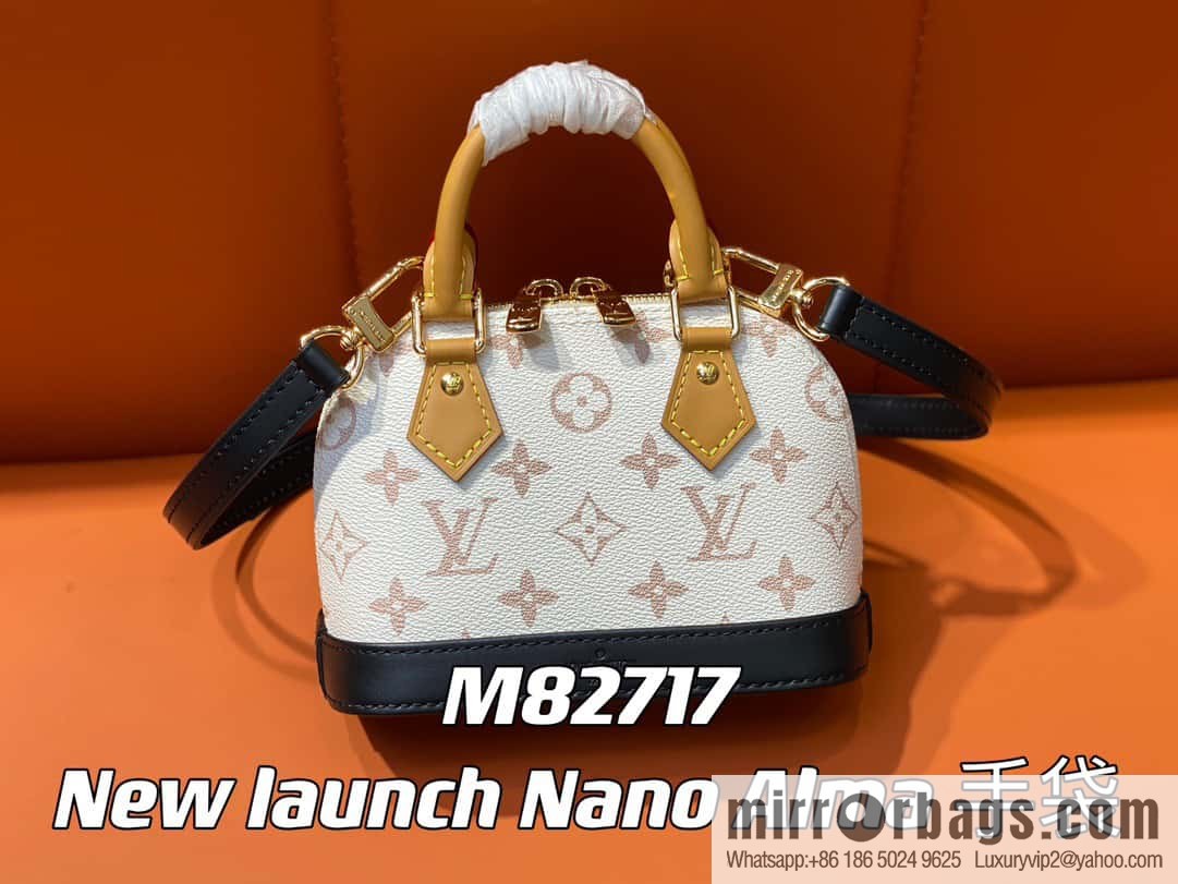 [Premium‑quality] M82717 white flower mini shell bag series New launch Nano Alma handbag