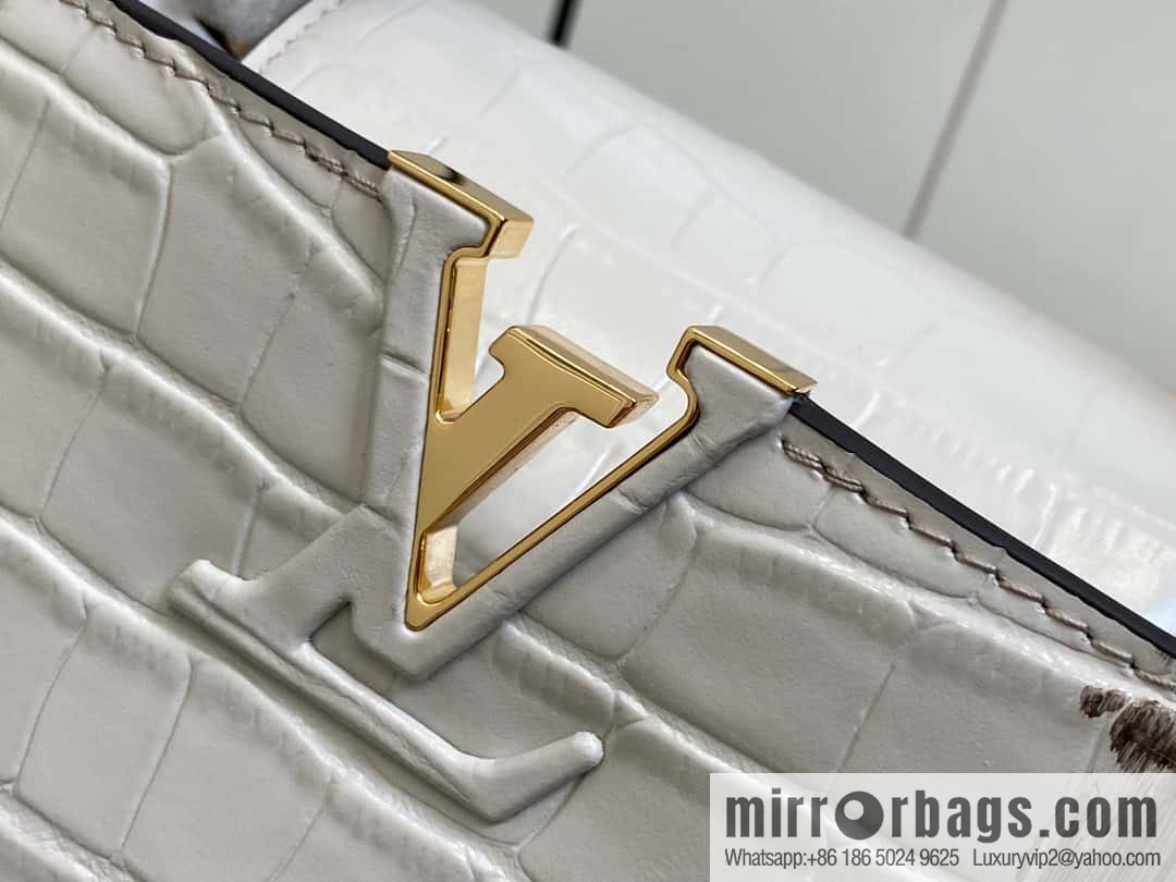 [Boutique‑grade] M48865 Himalayan, crocodile pattern full leather cap that English series Capucines BB handbag