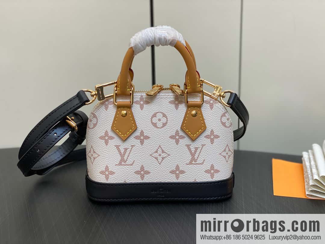 [Premium‑quality] M82717 white flower mini shell bag series New launch Nano Alma handbag