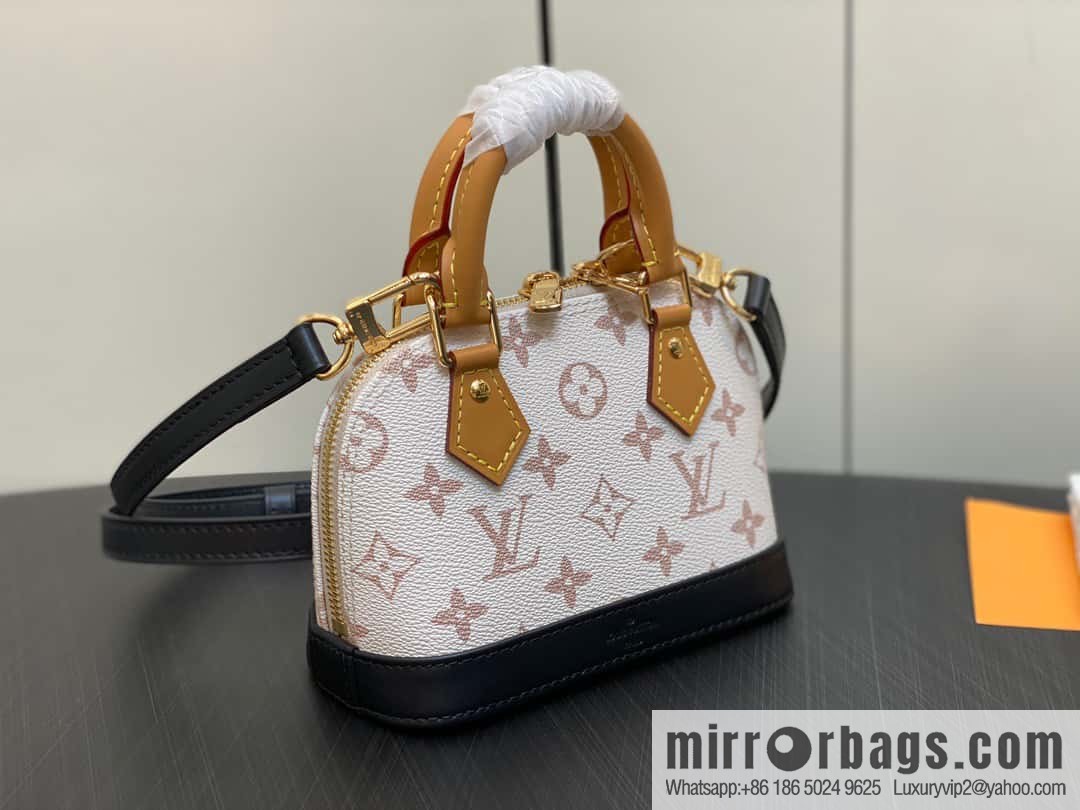 [Premium‑quality] M82717 white flower mini shell bag series New launch Nano Alma handbag