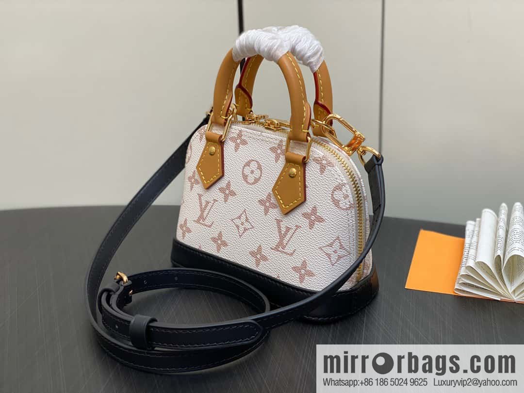 [Premium‑quality] M82717 white flower mini shell bag series New launch Nano Alma handbag
