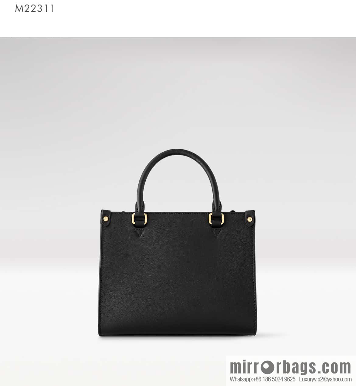 [Boutique‑grade] M22311 black full leather square bag series Lock & Go handbag M23637