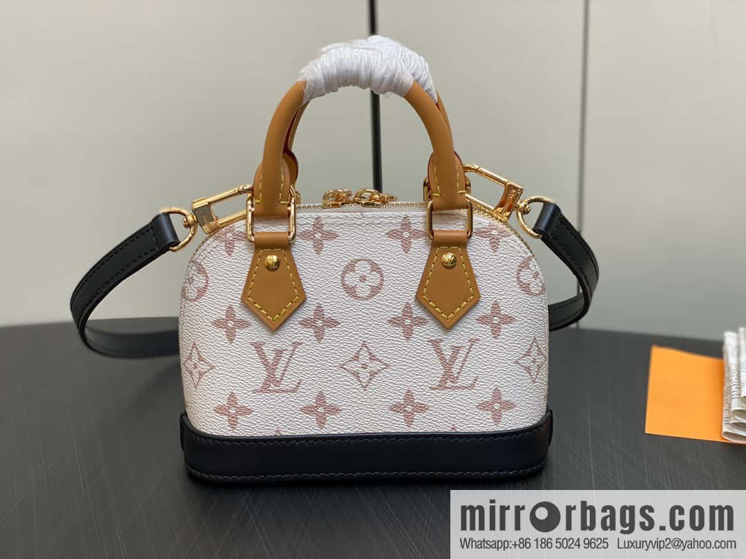 [Premium‑quality] M82717 white flower mini shell bag series New launch Nano Alma handbag