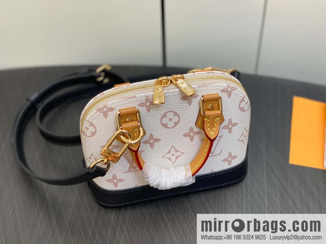 [Premium‑quality] M82717 white flower mini shell bag series New launch Nano Alma handbag