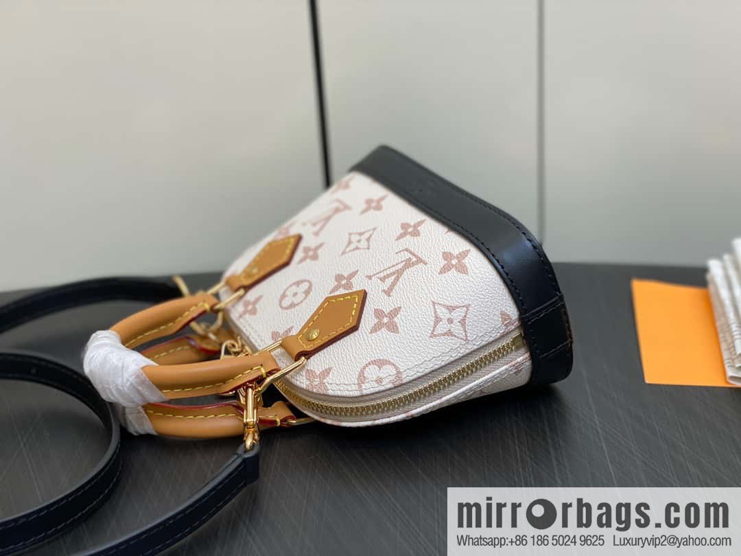 [Premium‑quality] M82717 white flower mini shell bag series New launch Nano Alma handbag