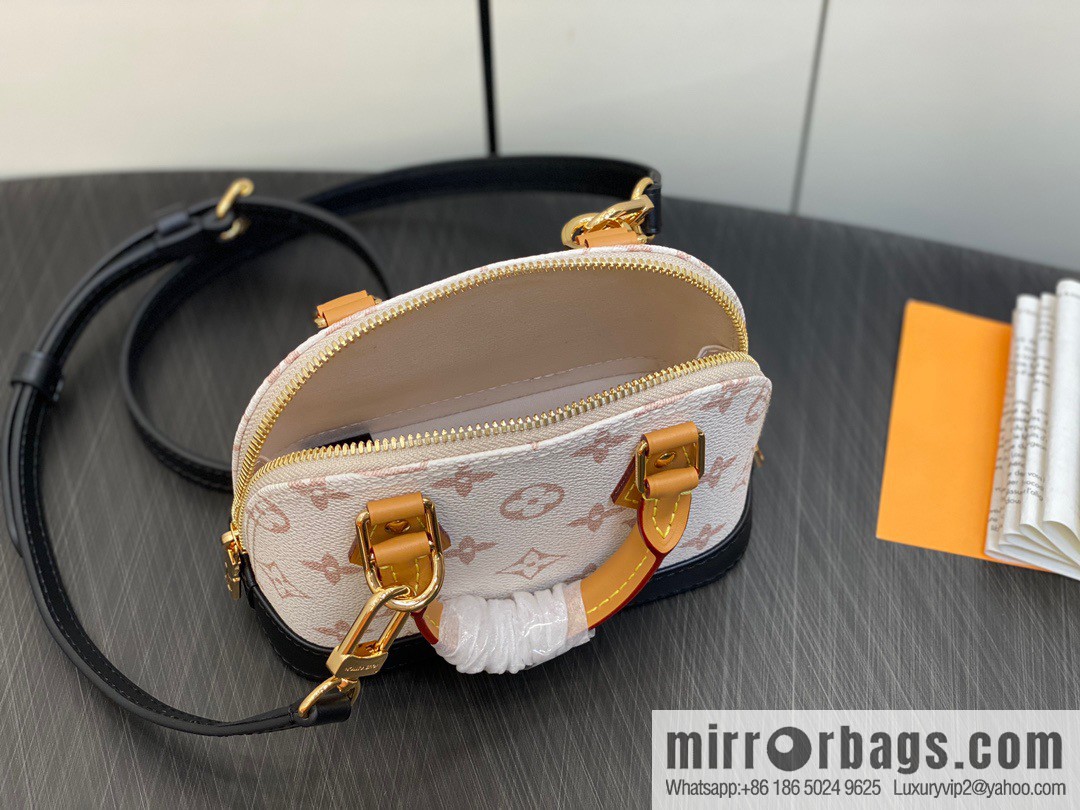 [Premium‑quality] M82717 white flower mini shell bag series New launch Nano Alma handbag