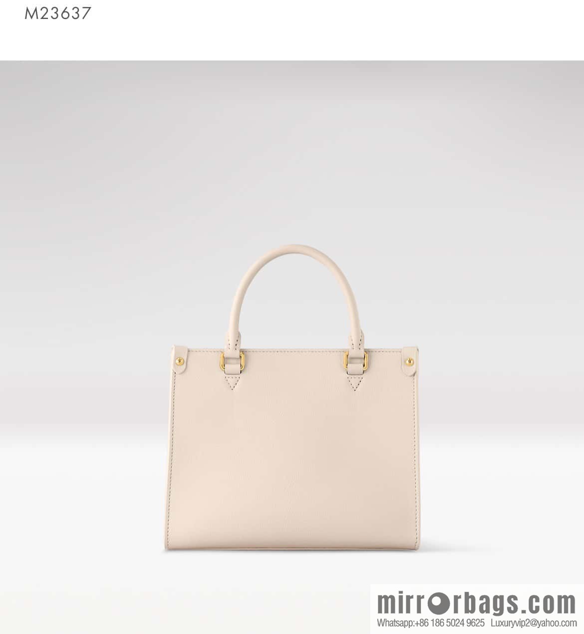 [Boutique‑grade] M23637 white, full leather square bag series Lock & Go handbag M22311