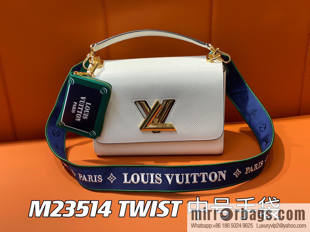 [Boutique‑grade] M23514 white epi Twist series TWIST medium handbag