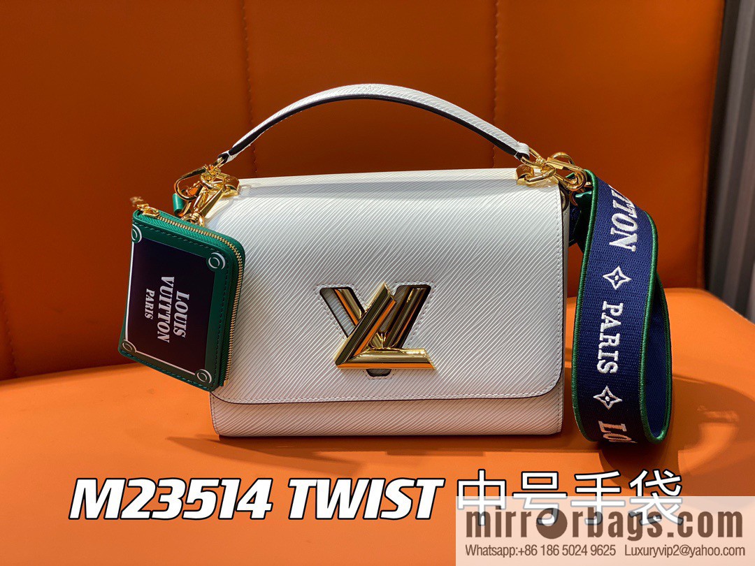 [Boutique‑grade] M23514 white epi Twist series TWIST medium handbag