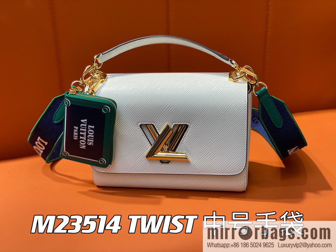 [Boutique‑grade] M23514 white epi Twist series TWIST medium handbag