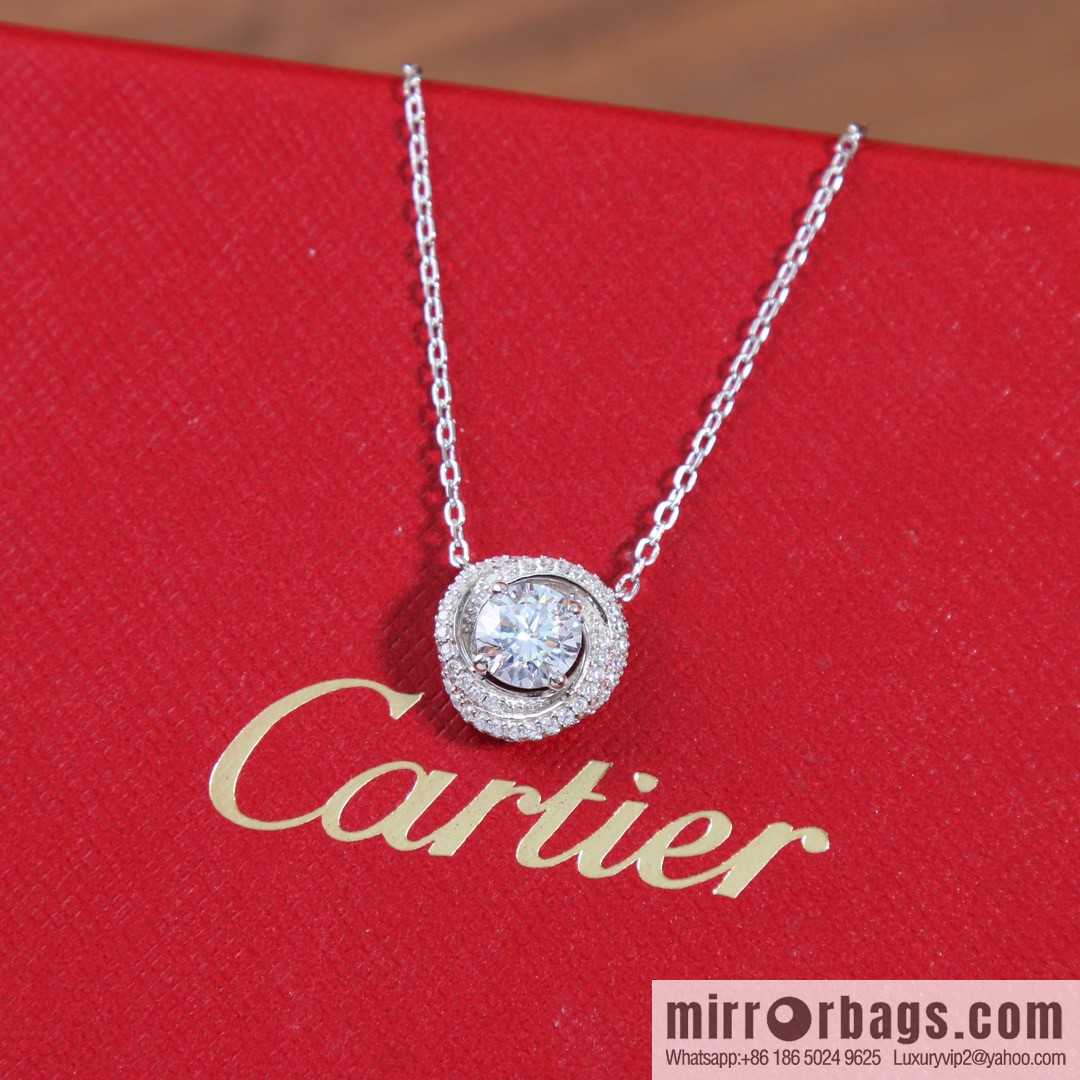 ☀️Delivery of a full set of Cartier genuine packaging ☀️ Cartier single diamond twist necklace  ☀️