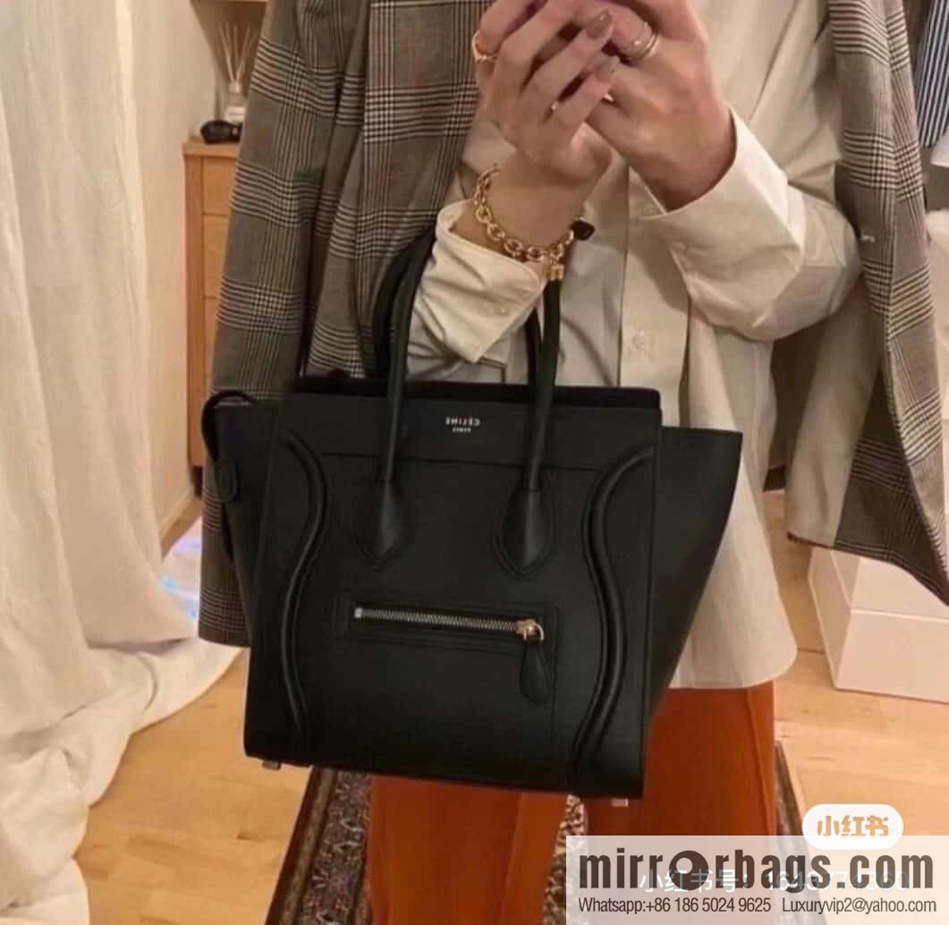[Premium quality, all-steel hardware] Celine nano Luggage smiley face bag, model 168243