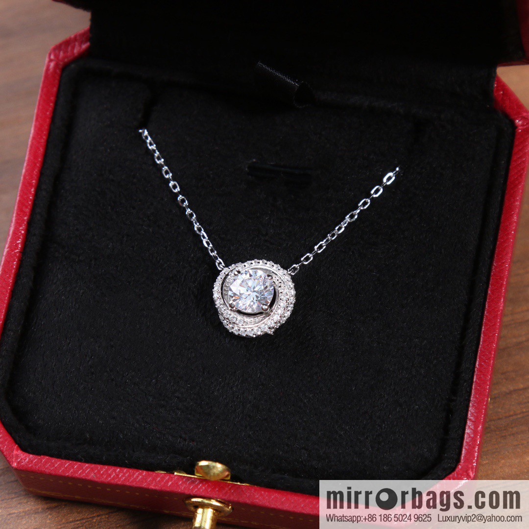 ☀️Delivery of a full set of Cartier genuine packaging ☀️ Cartier single diamond twist necklace  ☀️