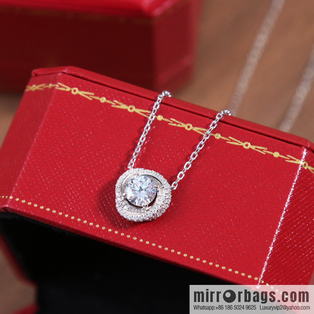 ☀️Delivery of a full set of Cartier genuine packaging ☀️ Cartier single diamond twist necklace  ☀️