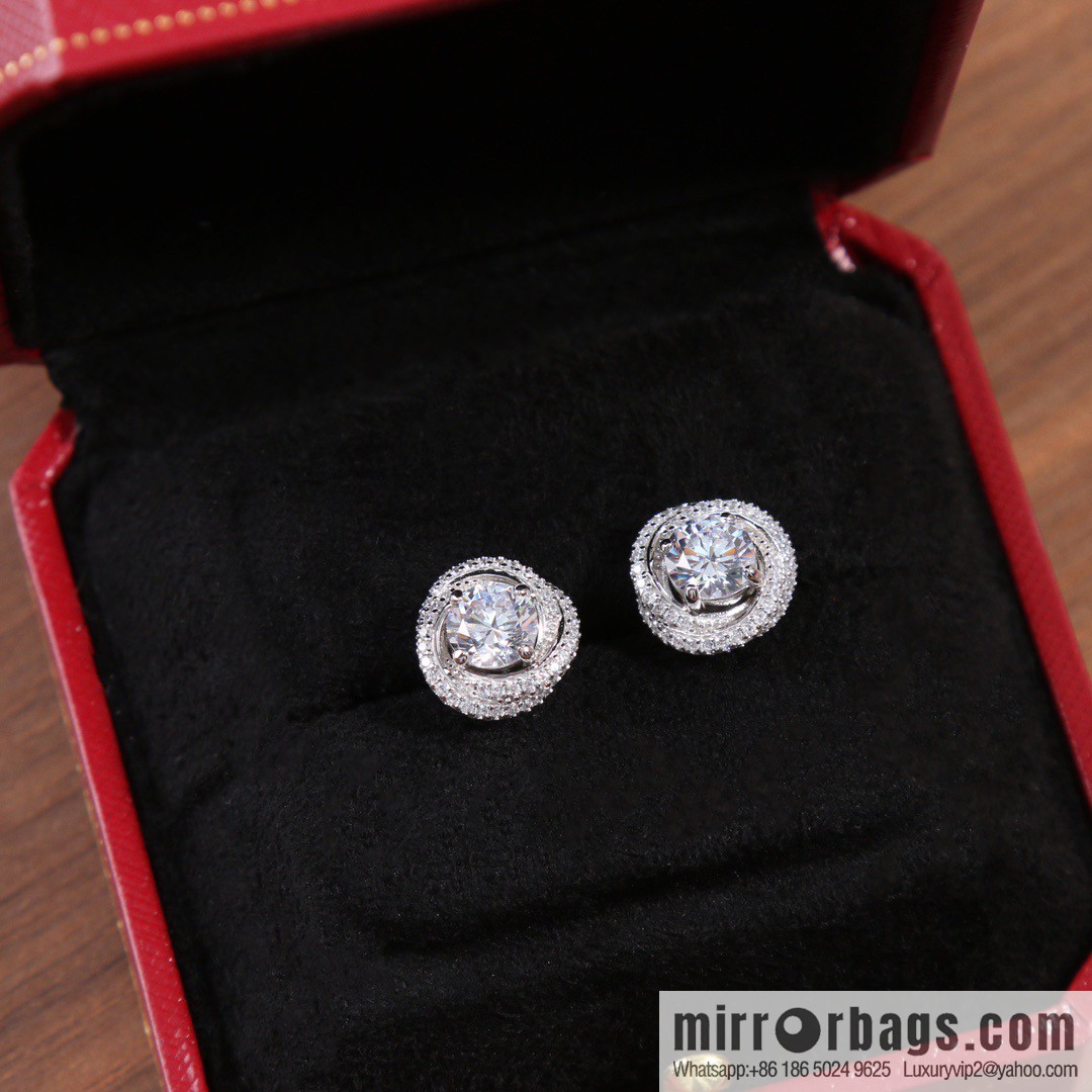☀️Cartier single diamond twist earrings ☀️